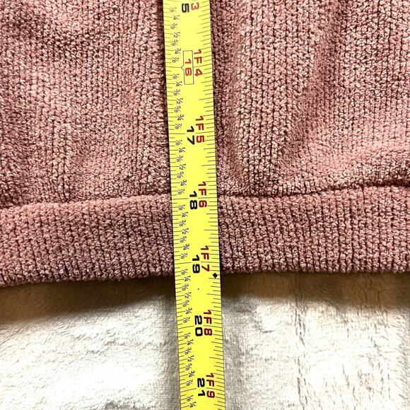Free People FP Beach Happy Pullover Mauve Dusty Rose Sweater M Chenille Cozy - Picture 13 of 15